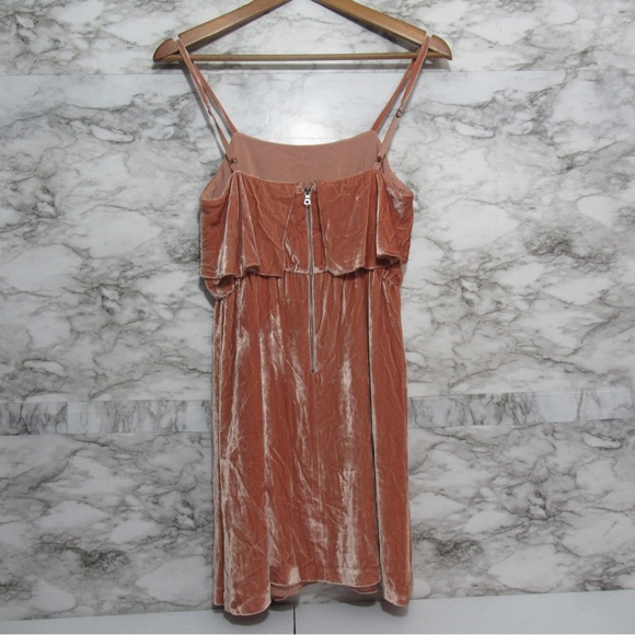 Alice + Olivia The Alexis Velvet Mini Dress Size 2 Rust | Pink - Picture 4 of 16